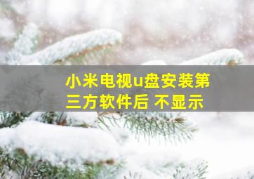 小米电视u盘安装第三方软件后 不显示